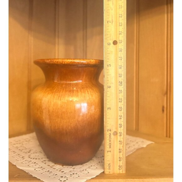Vintage Royal Haeger Pottery USA Brown Amber Ombre Ceramic Vase - Picture 3 of 5